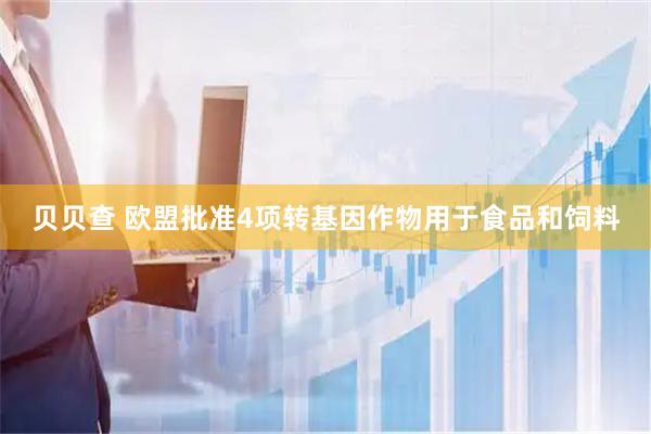 贝贝查 欧盟批准4项转基因作物用于食品和饲料